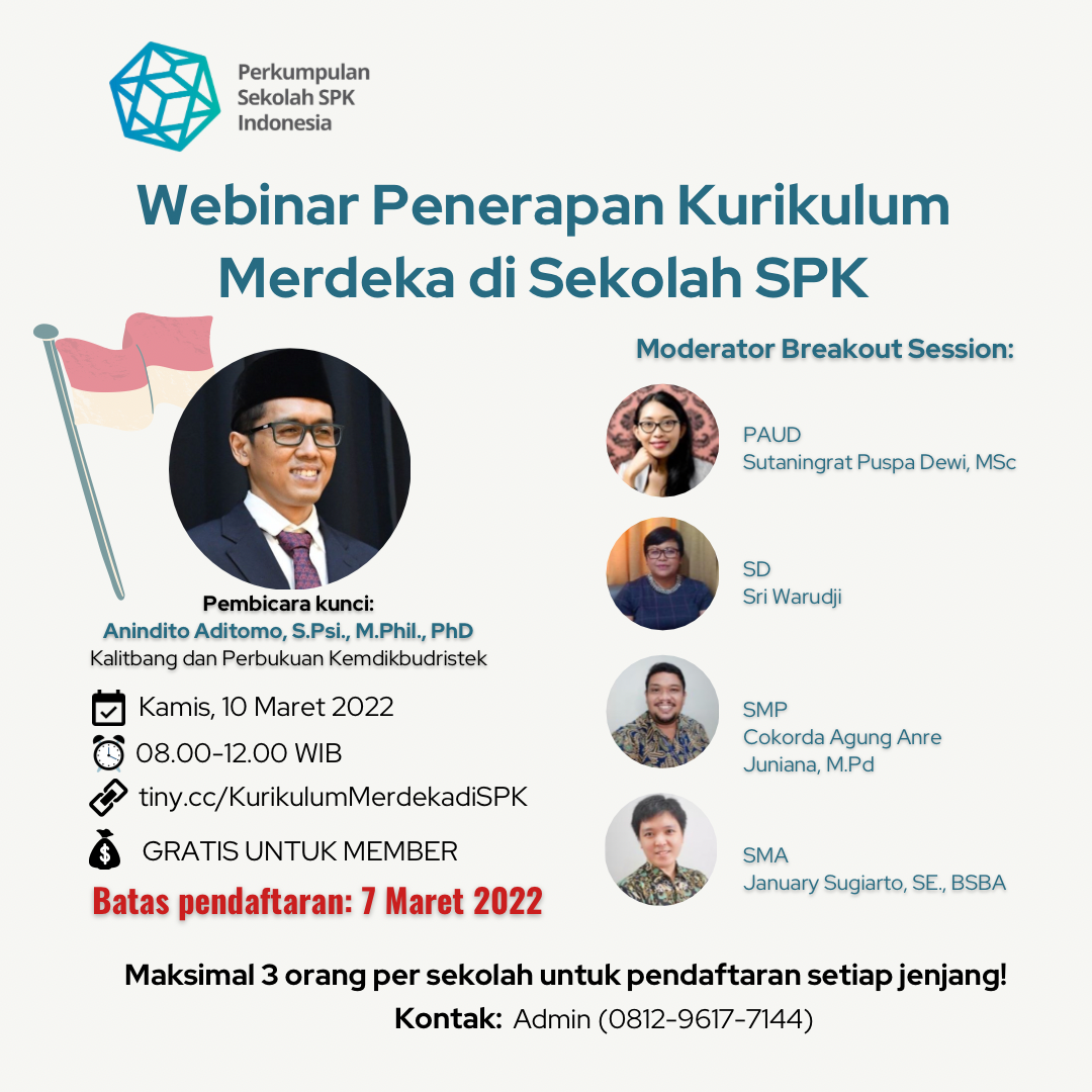 Webinar Penerapan Kurikulum Merdeka di Sekolah SPK